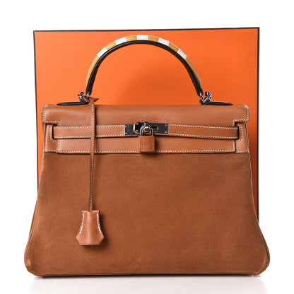 Hermes Barenia Grizzly Au Galop Kelly Retourne 32 Fauve 41 of 41