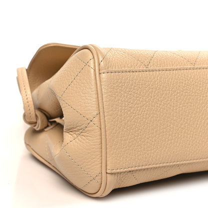 Chanel Grained Calfskin Stitched Urban Essentials Small Shopping Bag Beige 9 of 11