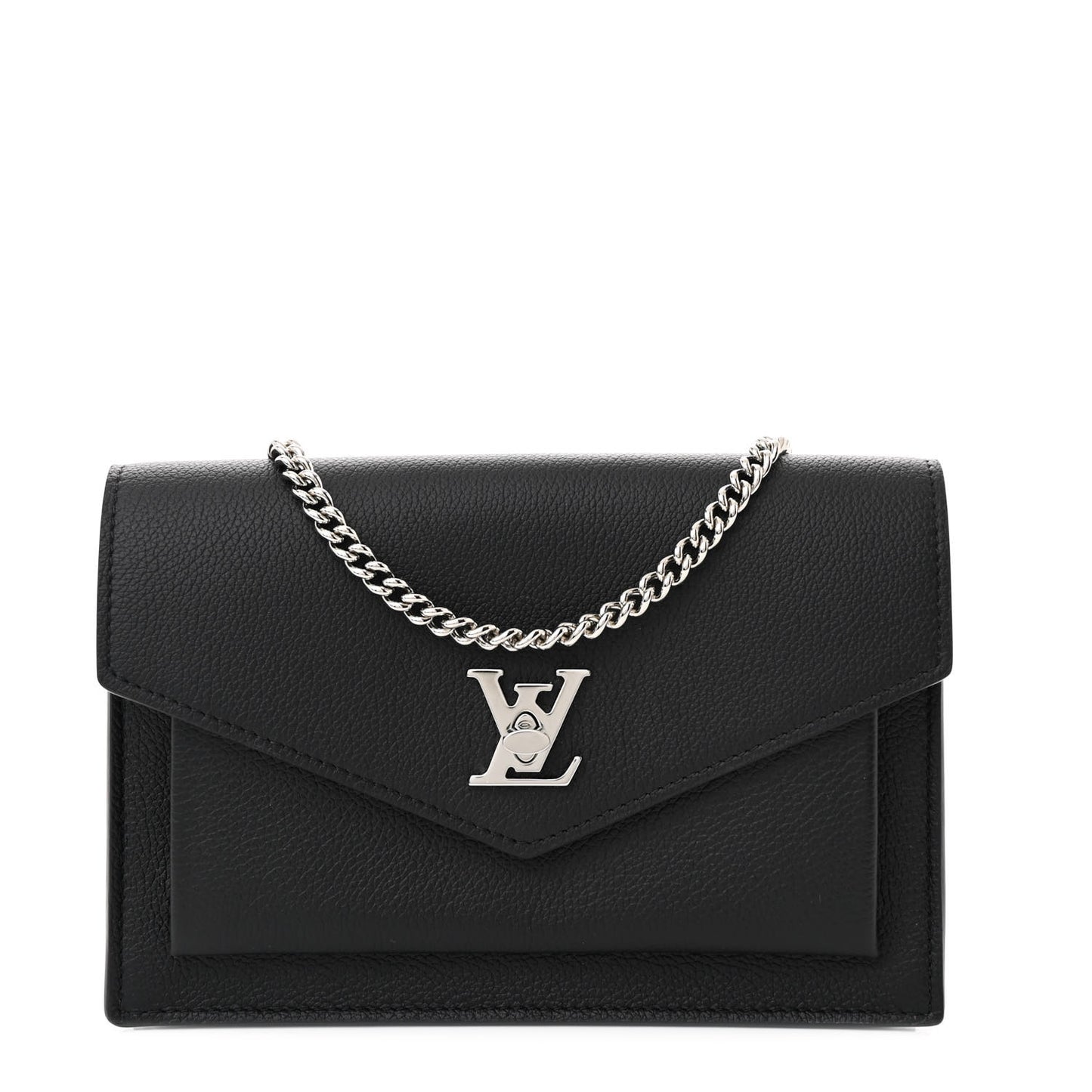 Soft Calfskin My Lockme Chain Pochette Black