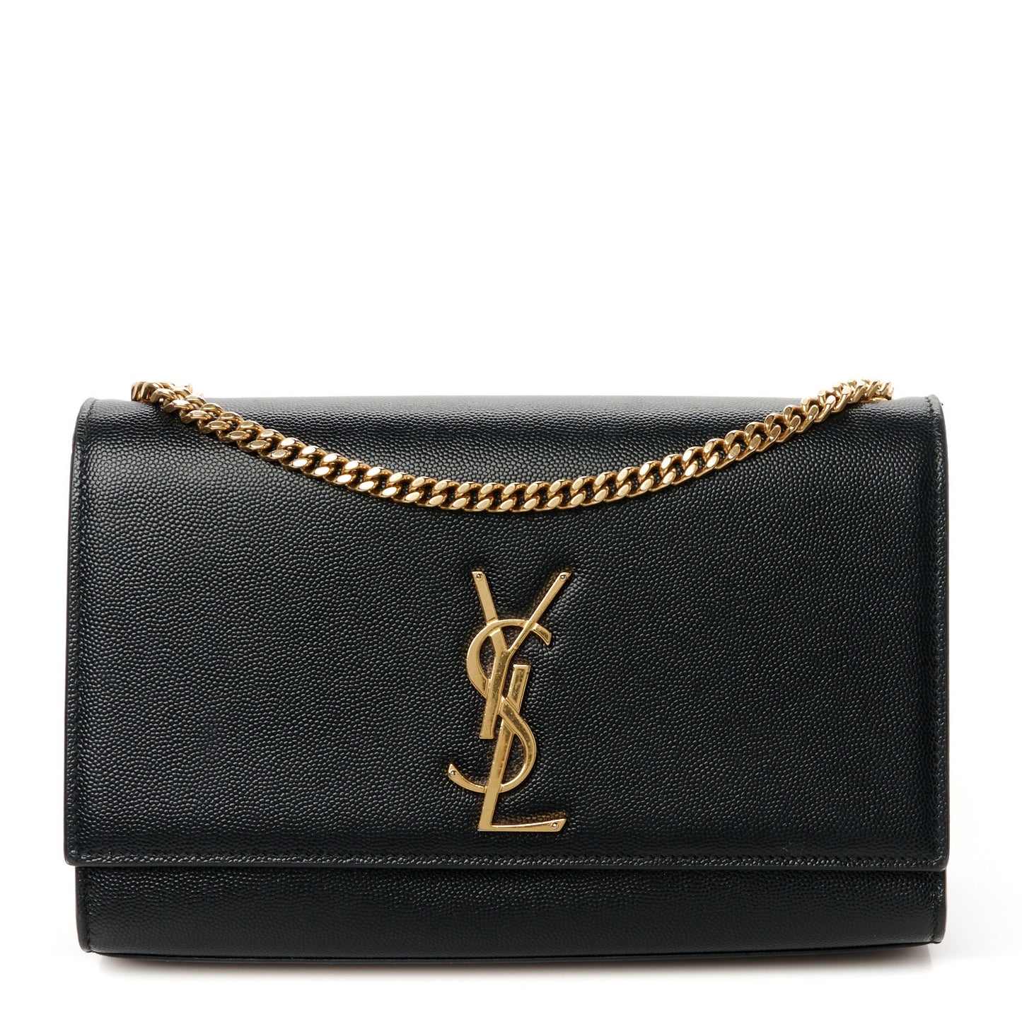 Grain De Poudre Medium Classic Monogram Kate Satchel Black
