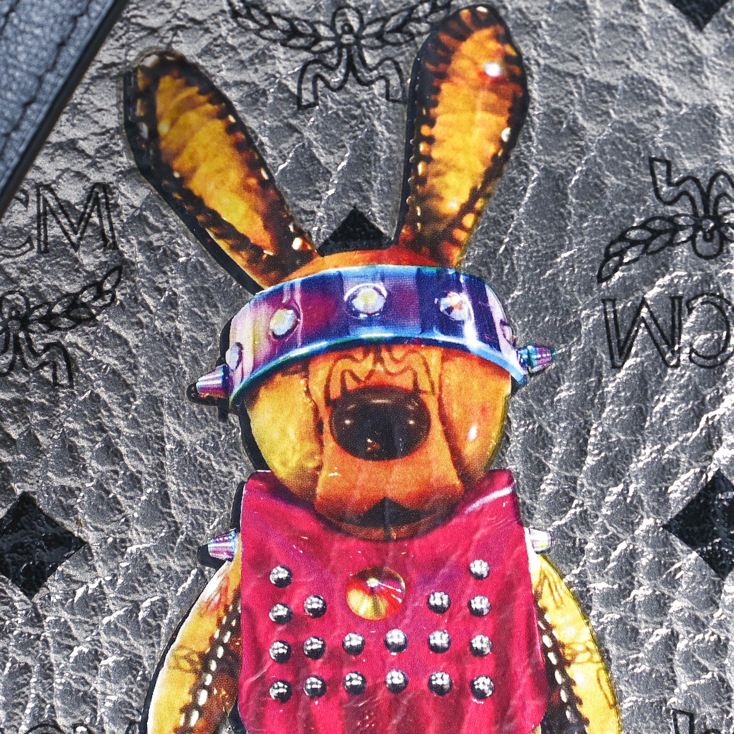 Metallic Visetos Rabbit Tambourine Crossbody Silver