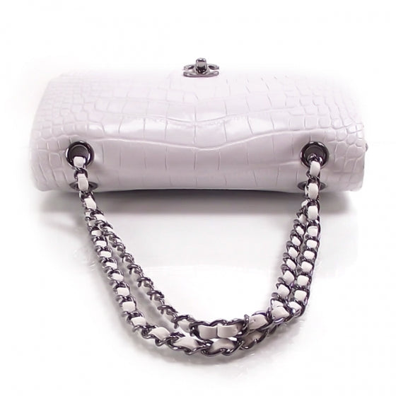 Chanel Crocodile Classic Flap White 6 of 12