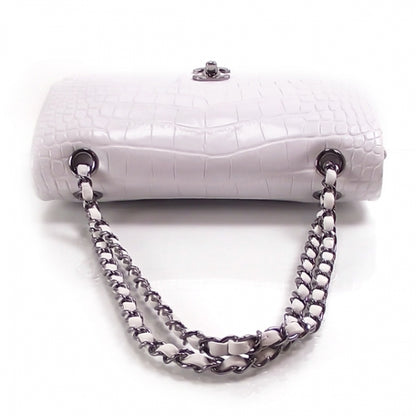 Chanel Crocodile Classic Flap White 6 of 12