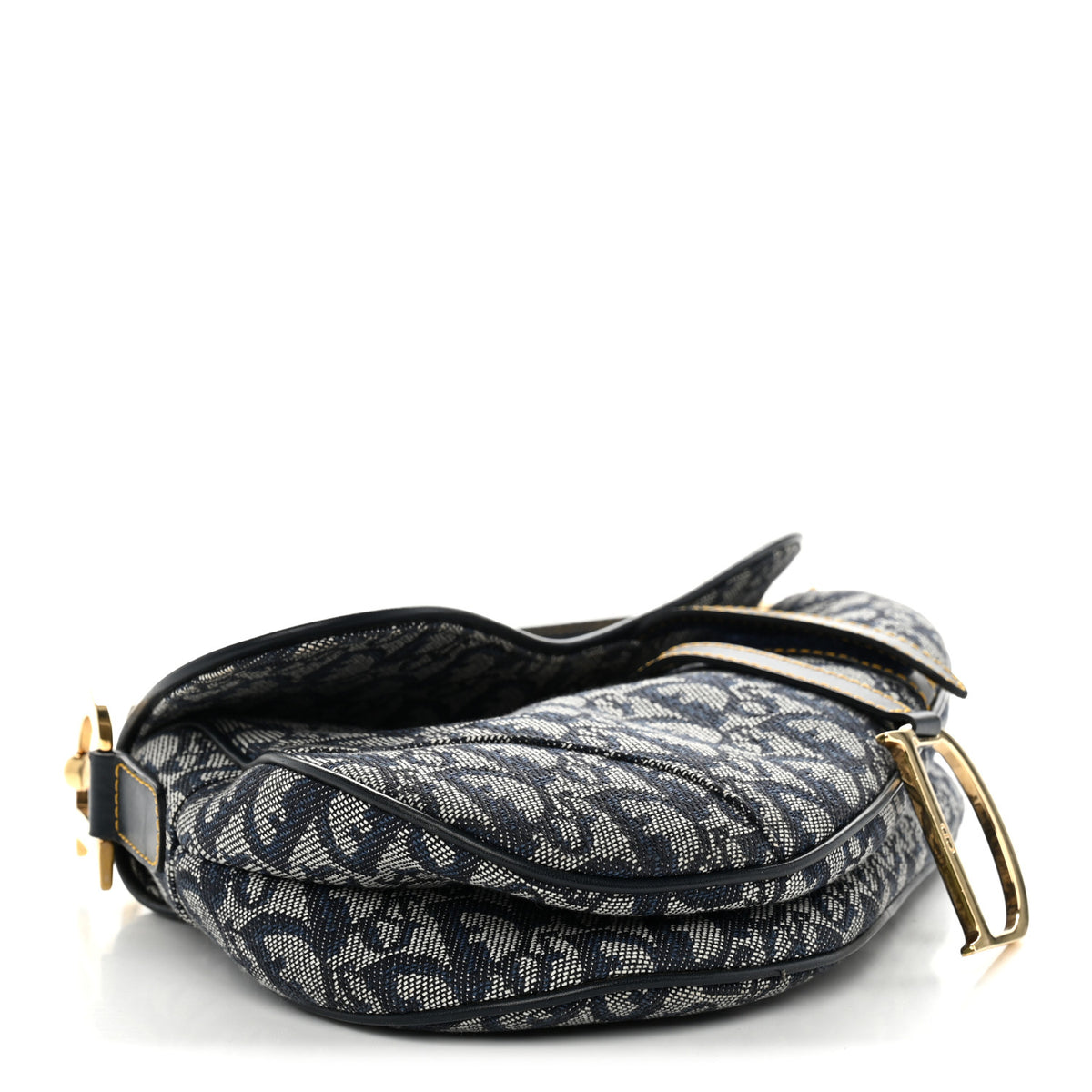Christian Dior Monogram Saddle Bag Blue 4 of 9