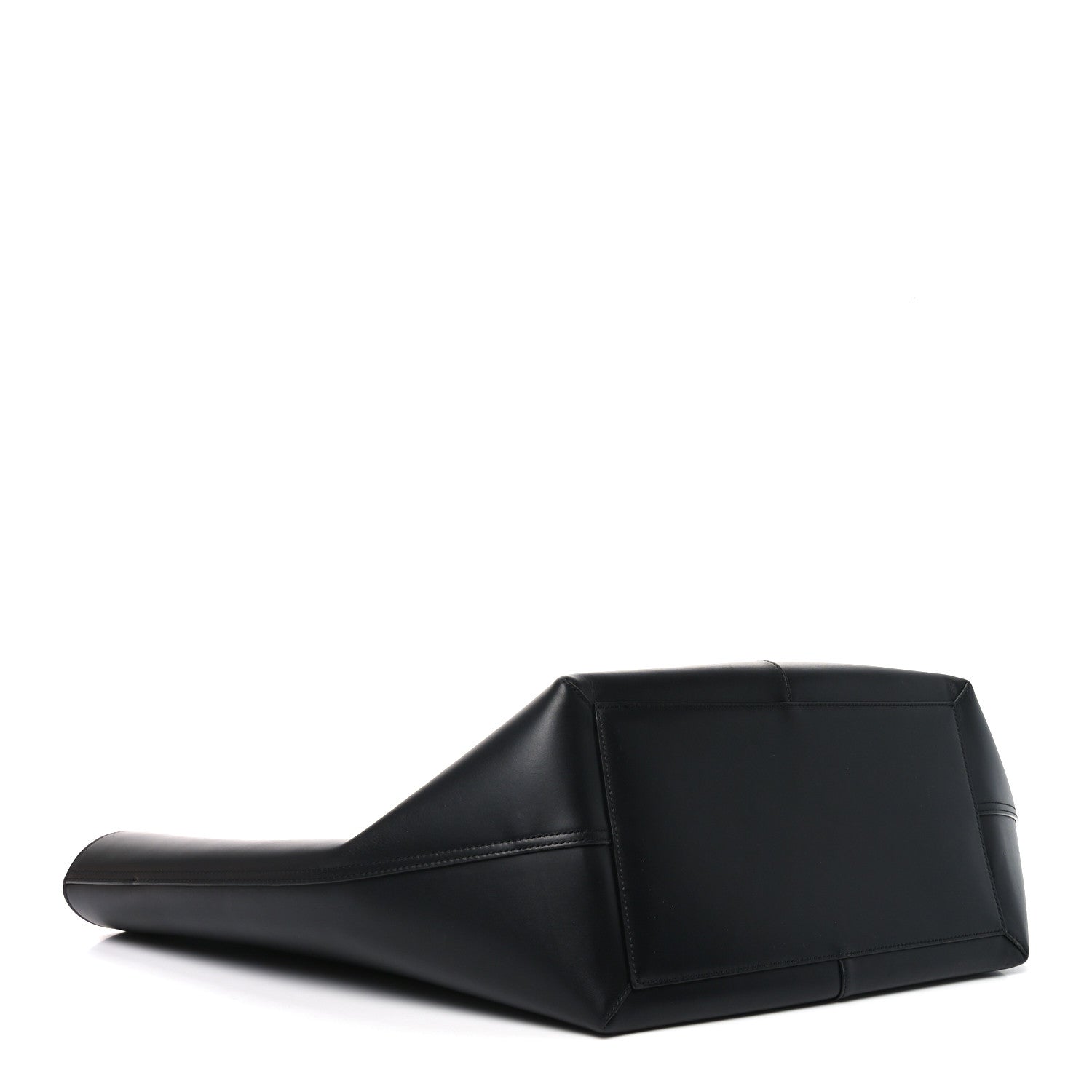 Saint Laurent Smooth Calfskin Maxi Trapezoid Shopping Tote Black 5 of 10