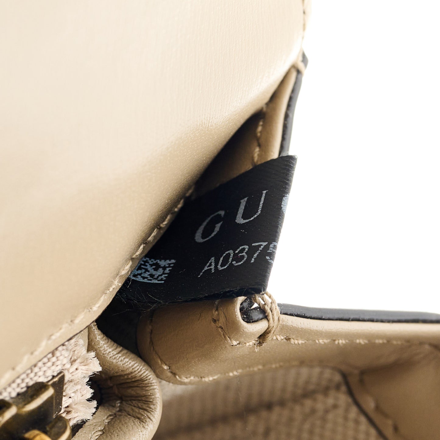 Boarded Dyana Lux Calfskin Web Small Bamboo 1947 Top Handle Bag Oatmeal