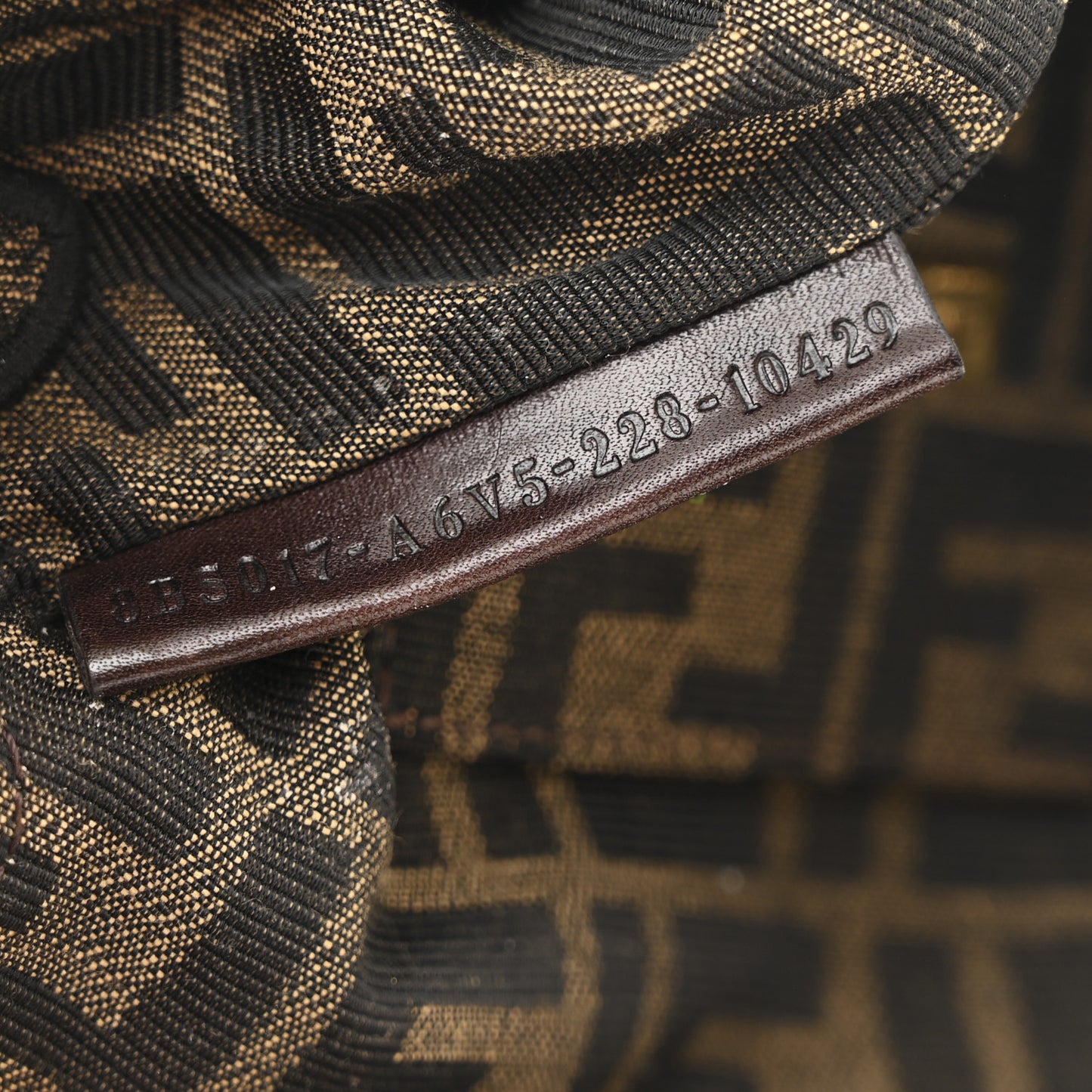 Fabric Jacquard FF 1974 Mini Baguette Tobacco Moro Black