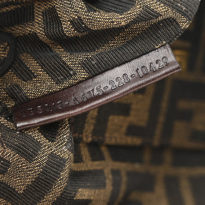 Fendi Fabric Jacquard FF 1974 Mini Baguette Tobacco Moro Black 7 of 11