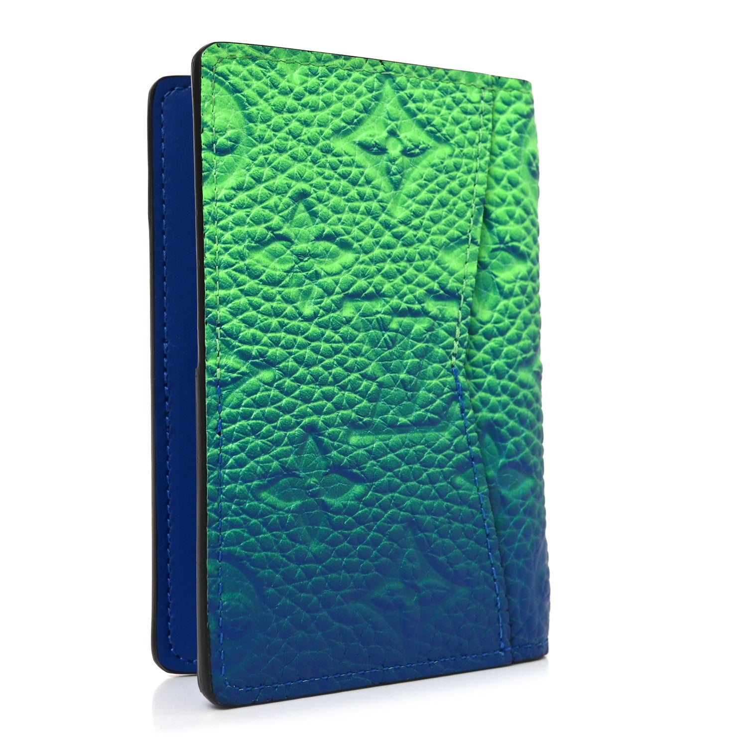 Louis Vuitton Taurillon Illusion Pocket Organizer Bleu Vert 3 of 7