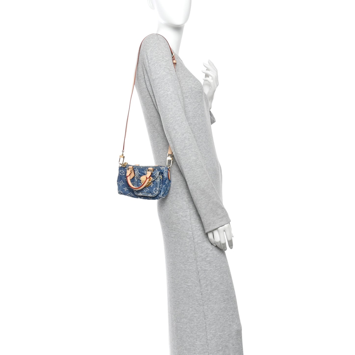 Monogram Denim Nano Speedy Blue