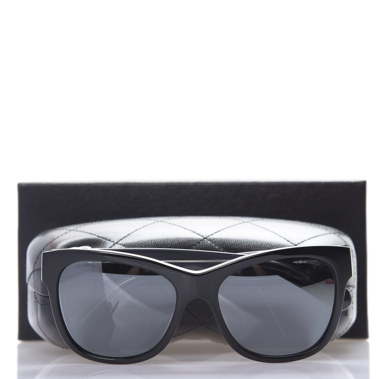 Chanel Acetate Square CC Sunglasses 5380 Black 8 of 8