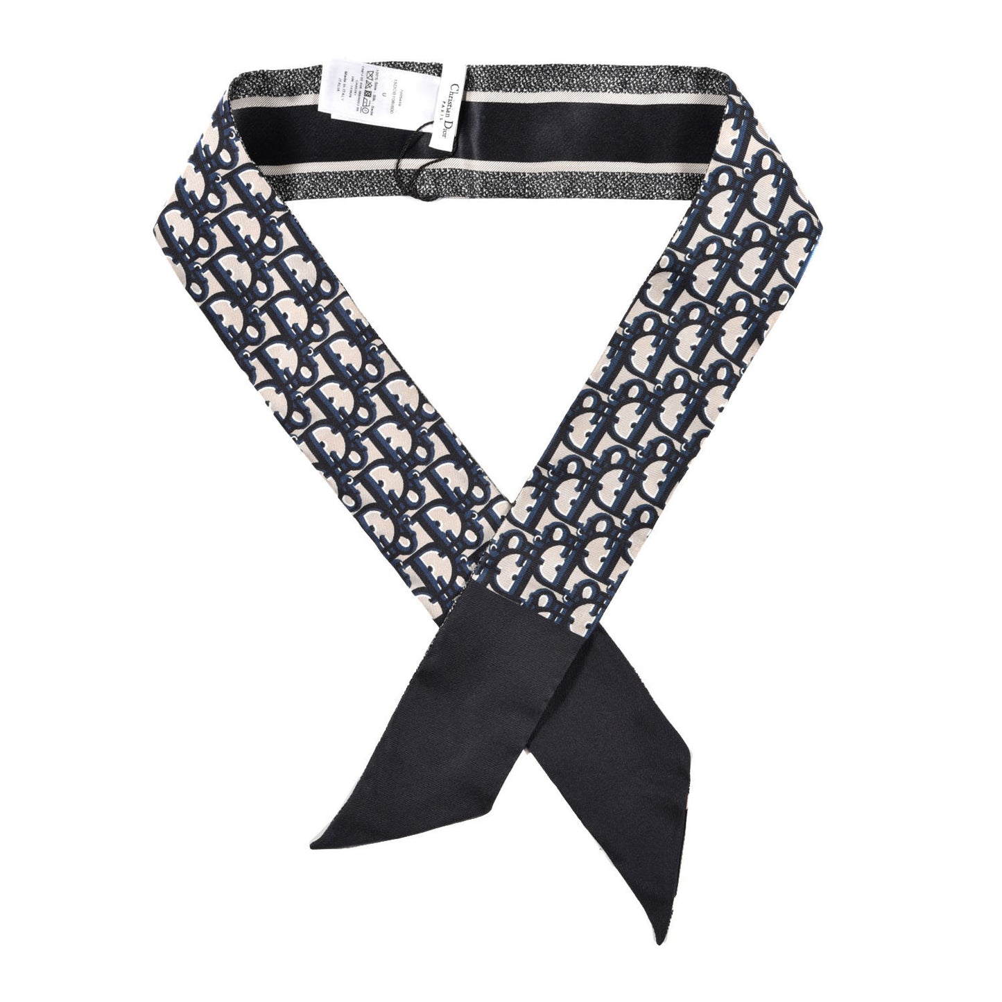 Silk Oblique Mitzah Scarf Blue