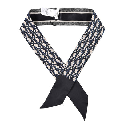 Christian Dior Silk Oblique Mitzah Scarf Blue 1 of 3