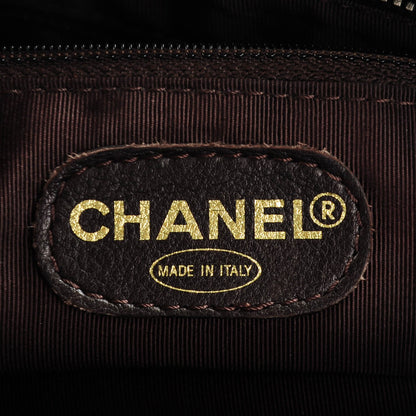 Chanel Suede Bekko Chain CC Shopping Tote Dark Brown 6 of 7