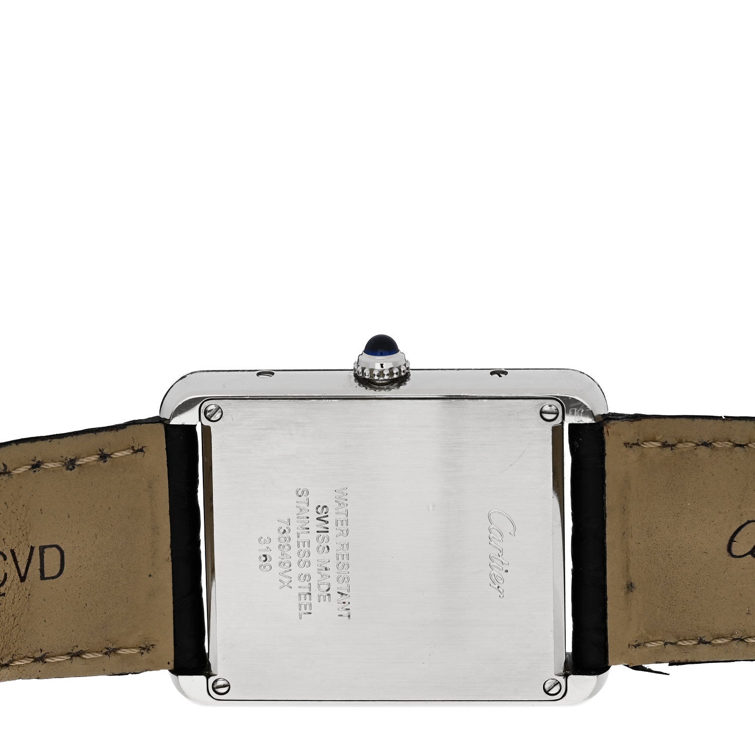 Cartier Stainless Steel Alligator 27mm Tank Solo Quartz Watch 4 of 4