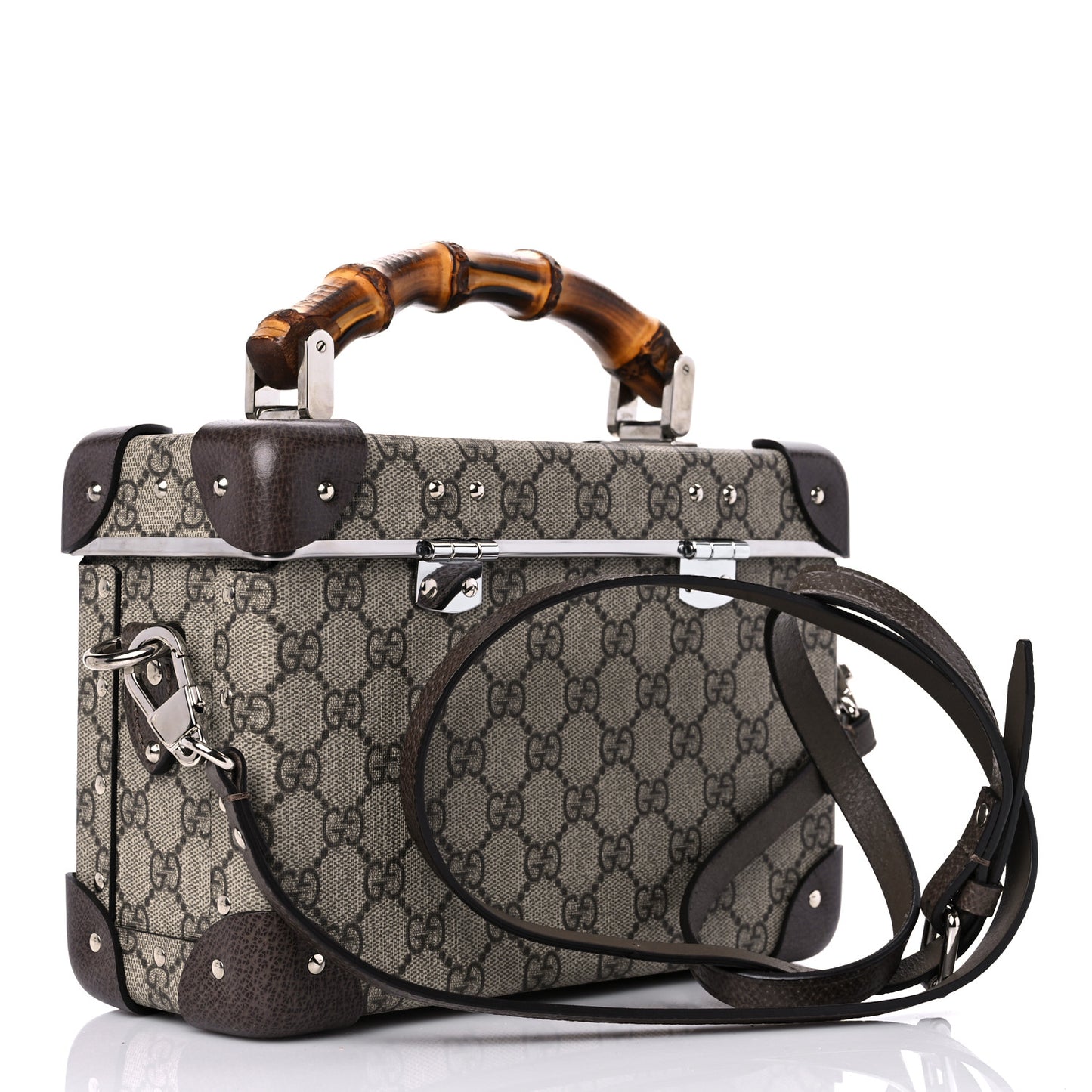 GG Supreme Monogram Globe-Trotter Beauty Case Brown