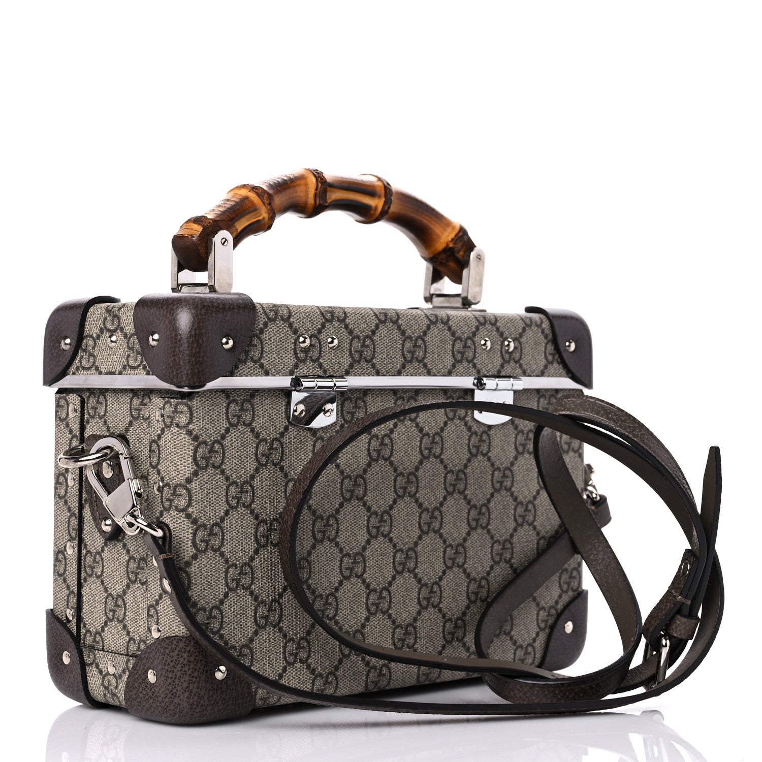 Gucci GG Supreme Monogram Globe-Trotter Beauty Case Brown 2 of 8