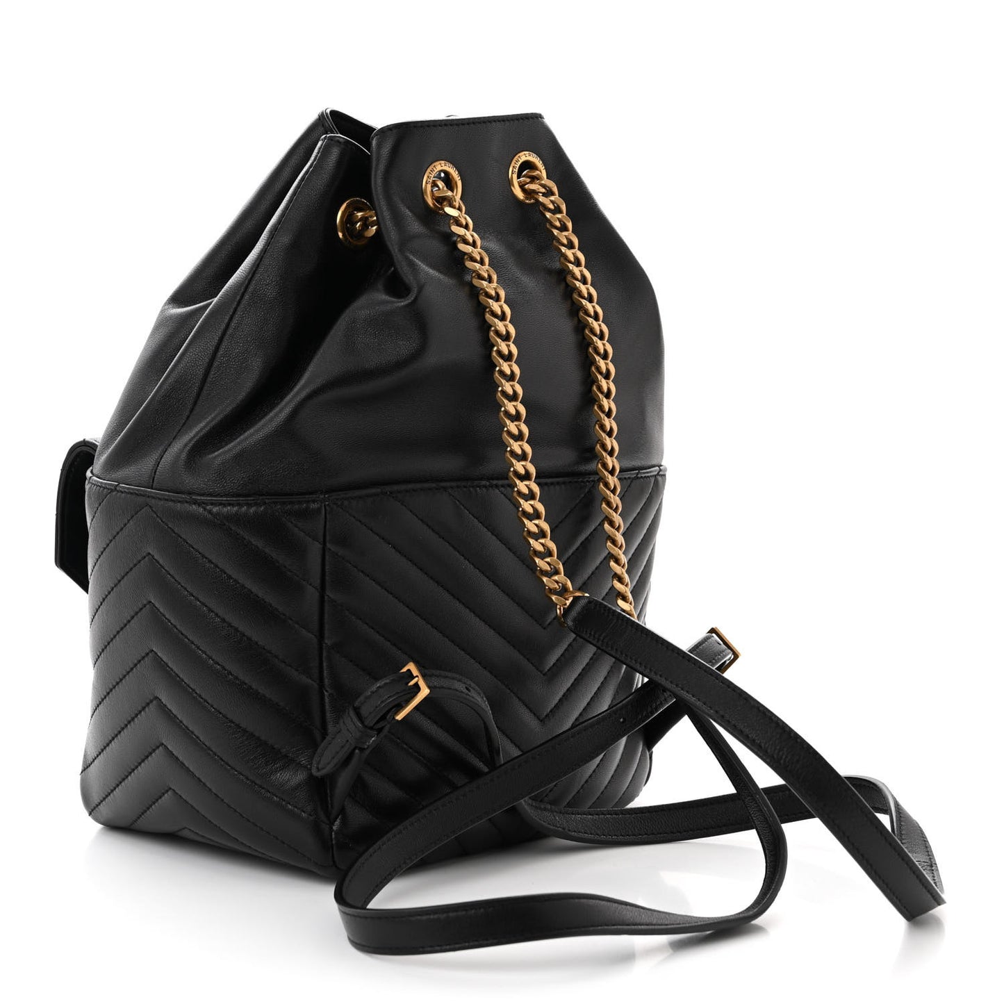 Lambskin Matelasse Monogram Joe Backpack Black