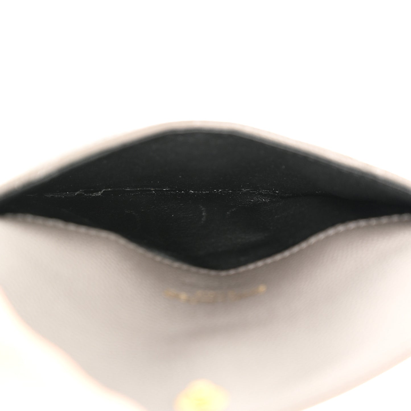 Grain De Poudre Matelasse Chevron Monogram Compact Wallet Fog