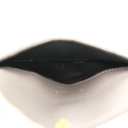 Saint Laurent Grain De Poudre Matelasse Chevron Monogram Compact Wallet Fog 5 of 6