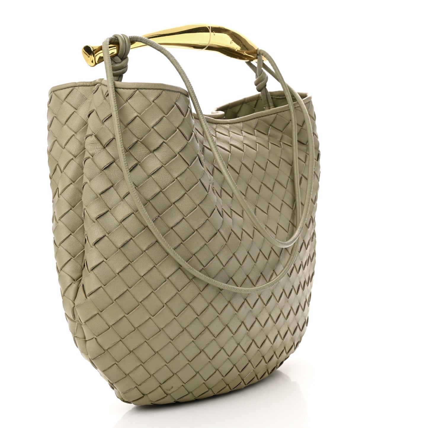 Nappa Intrecciato Medium Sardine Bag Travertine