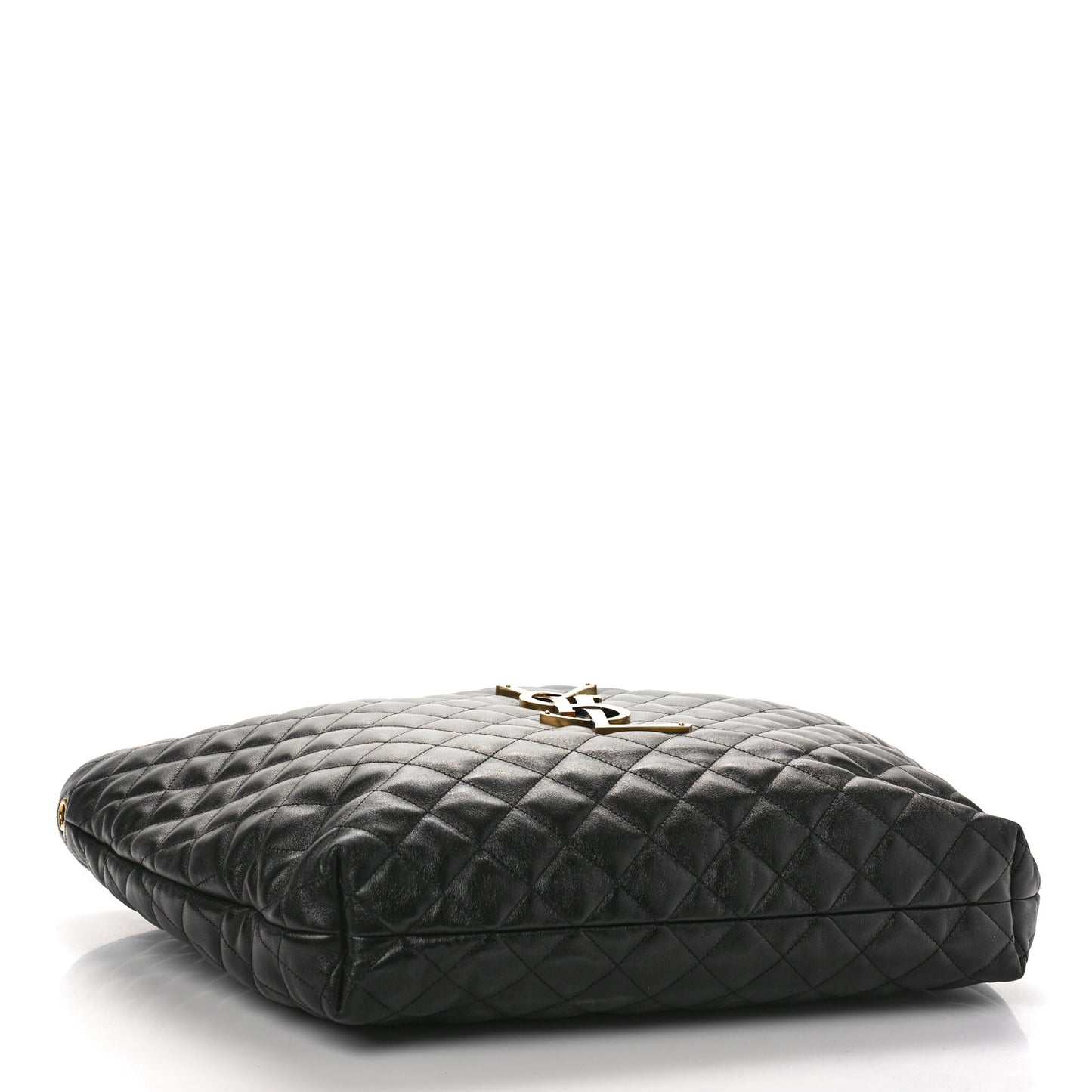 Lambskin Quilted Maxi Icare Shopping Tote Black