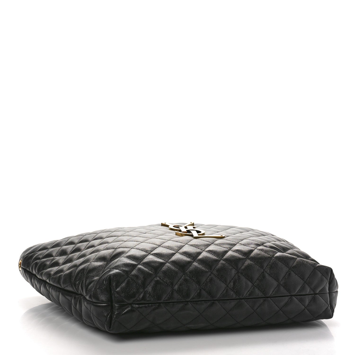 Saint Laurent Lambskin Quilted Maxi Icare Shopping Tote Black 5 of 9