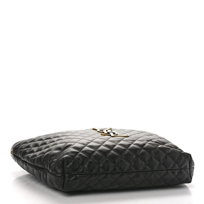 Saint Laurent Lambskin Quilted Maxi Icare Shopping Tote Black 5 of 9