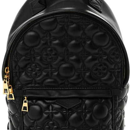Louis Vuitton Lambskin Flower Quilted Palm Springs Backpack PM Black 8 of 11
