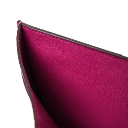 Hermes Matte Alligator Bearn Compact Wallet Rose Scheherazade 16 of 19