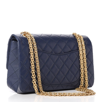Chanel Aged Calfskin Quilted 2.55 Reissue 225 Flap Navy 3 of 11