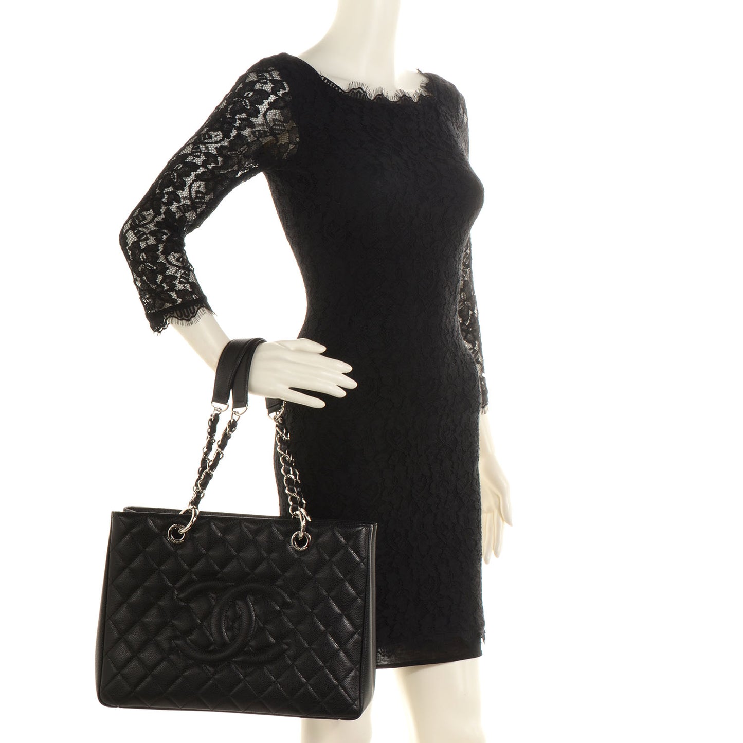 Caviar Grand Shopping Tote GST Black