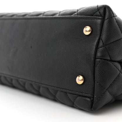 Chanel Caviar Quilted Medium Coco Handle Flap Black 10 of 13
