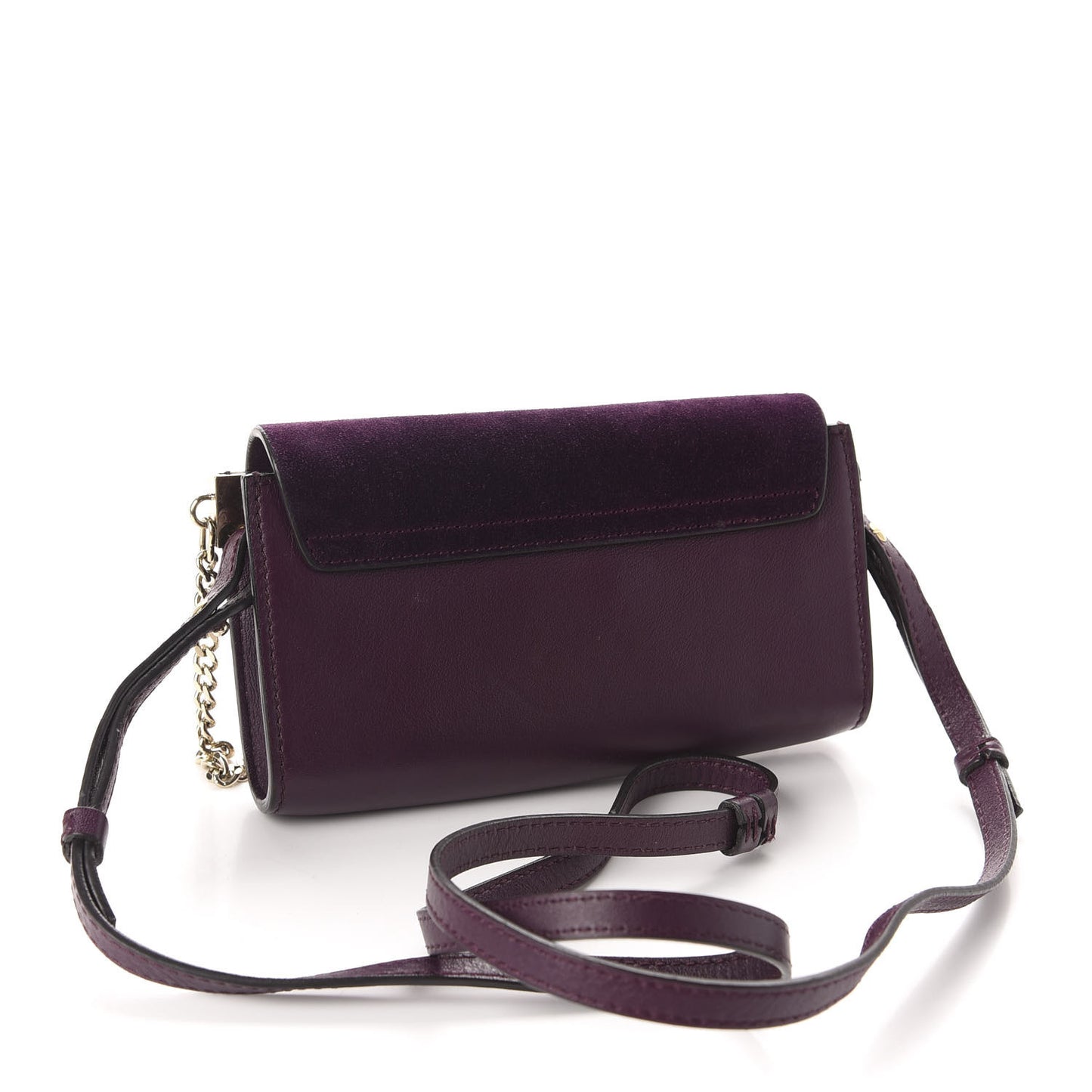 Suede Calfskin Mini Faye Shoulder Bag Intense Violine