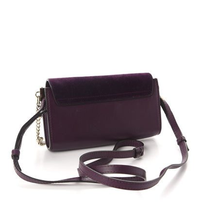 Chloe Suede Calfskin Mini Faye Shoulder Bag Intense Violine 3 of 10