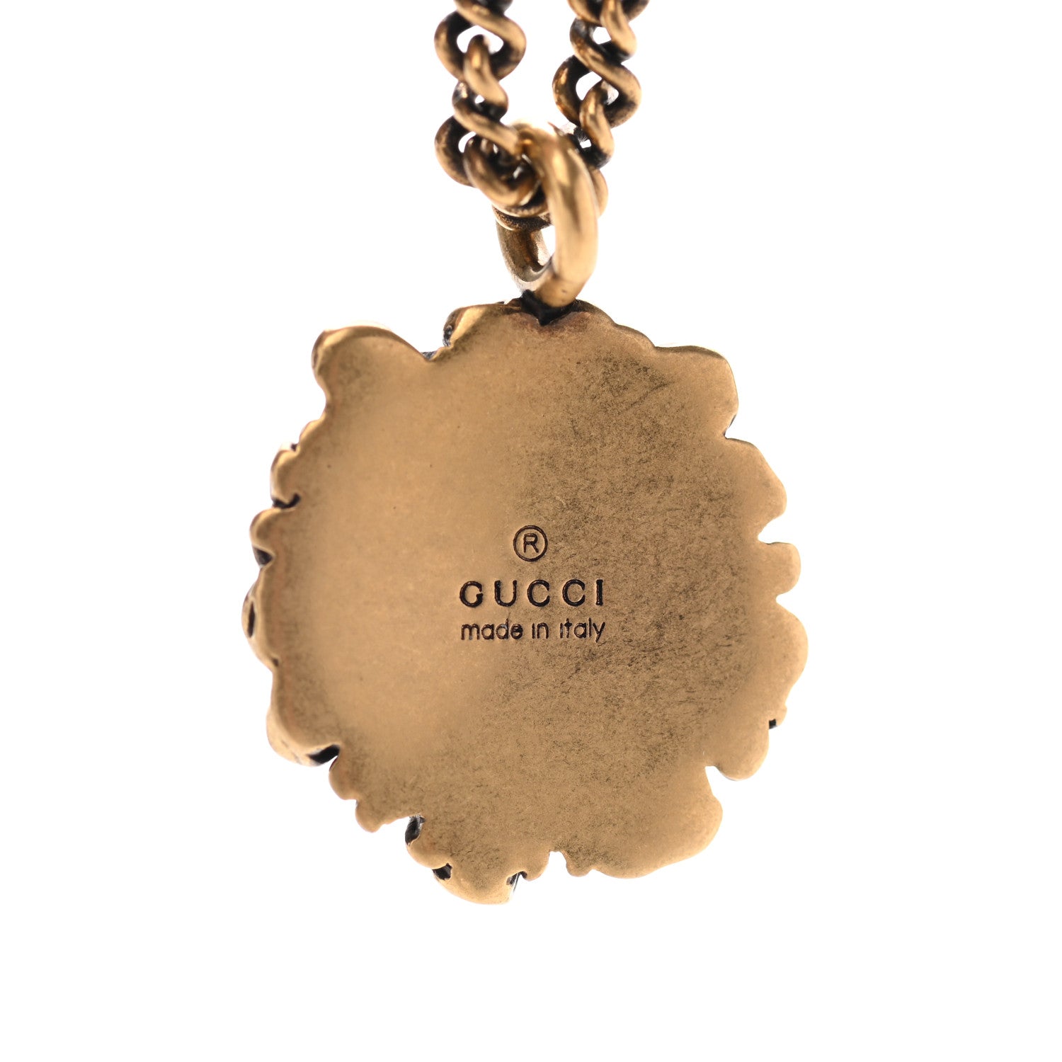 Gucci Metal Lion Head Necklace Gold 5 of 7