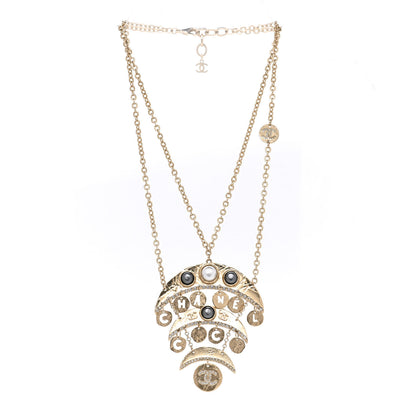 Chanel Crystal CC Pearl Drop Pendant Necklace 3 of 6