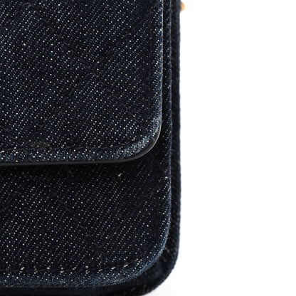 Chanel Denim Quilted Reissue Wallet On Chain WOC Blue 13 of 17
