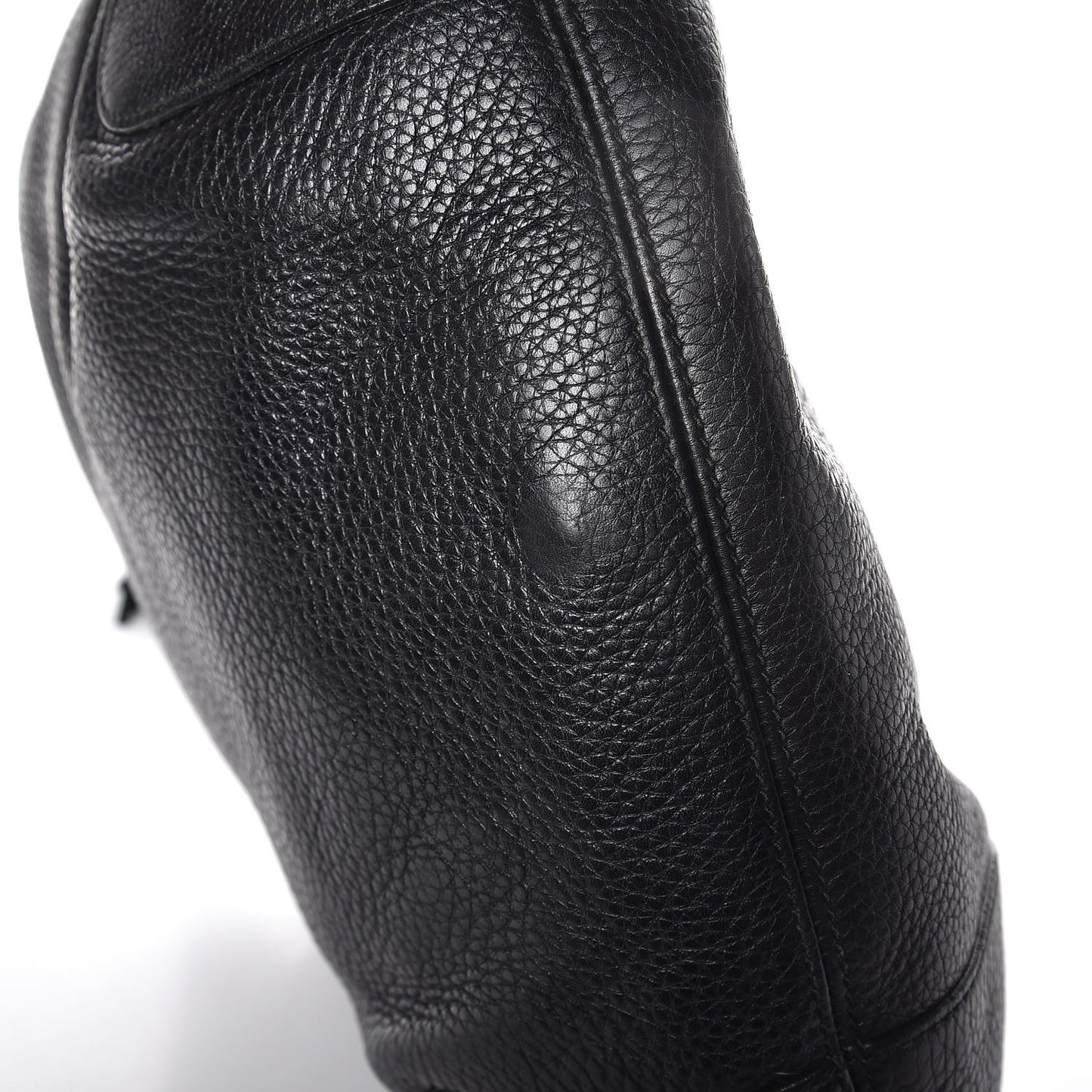 Pebbled Calfskin Medium Soho Chain Hobo Black