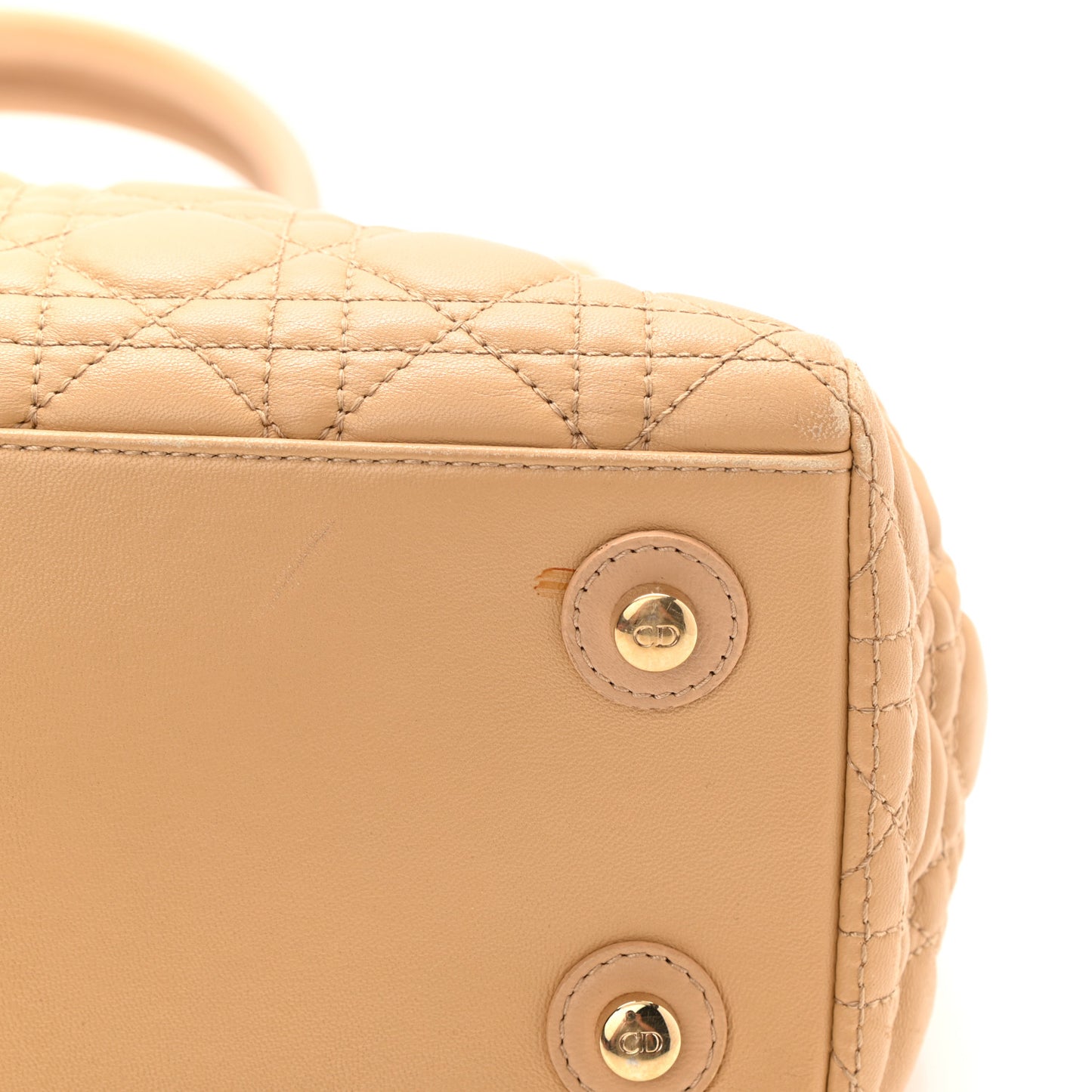 Lambskin Cannage Chri Chri Tote Beige