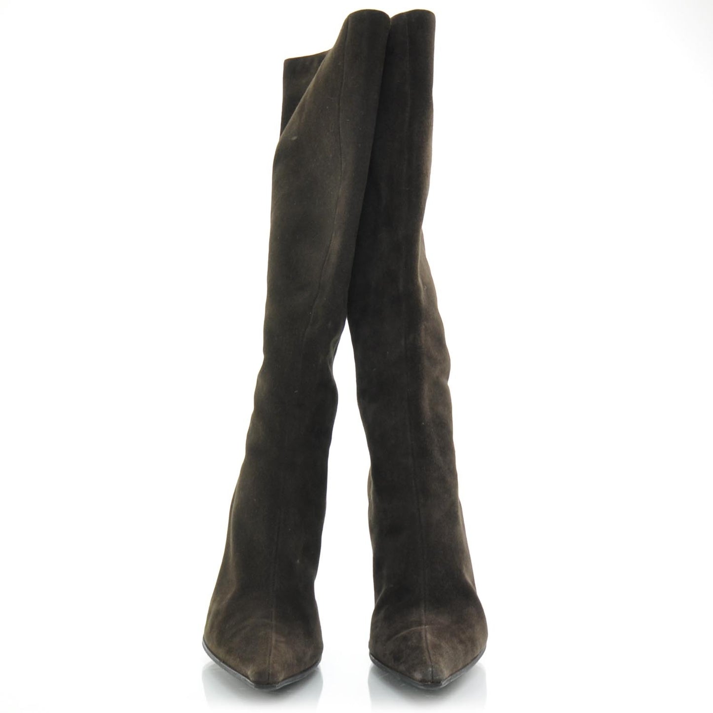 Suede Tall Boots 36.5 Brown