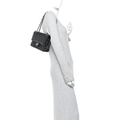 Chanel Lambskin Quilted Medium Double Flap Black 2 of 15
