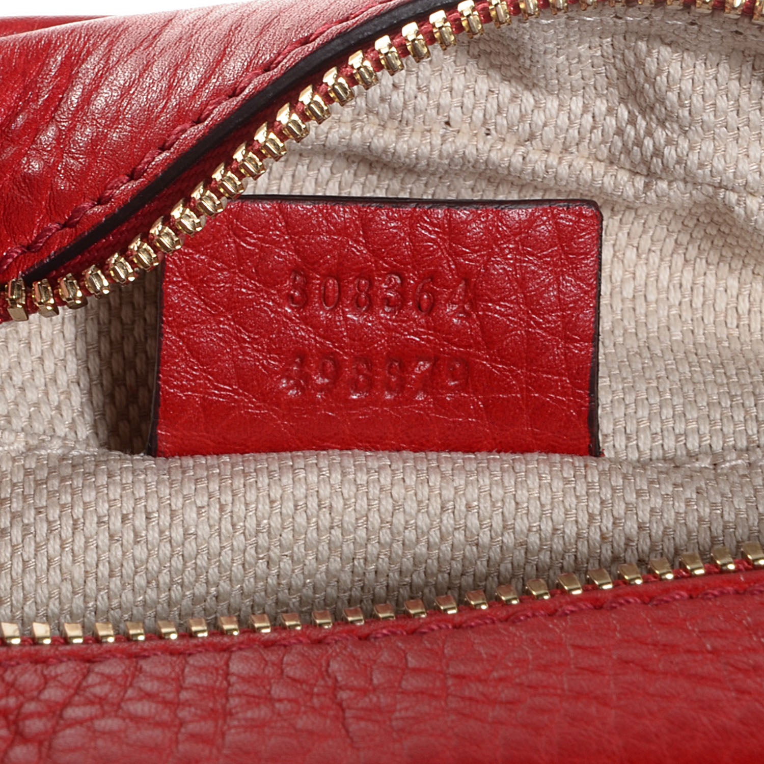 Gucci Pebbled Calfskin Small Soho Disco Bag Vibrant Red 7 of 9