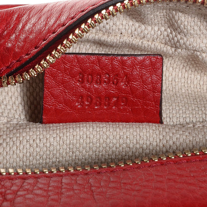 Gucci Pebbled Calfskin Small Soho Disco Bag Vibrant Red 7 of 9