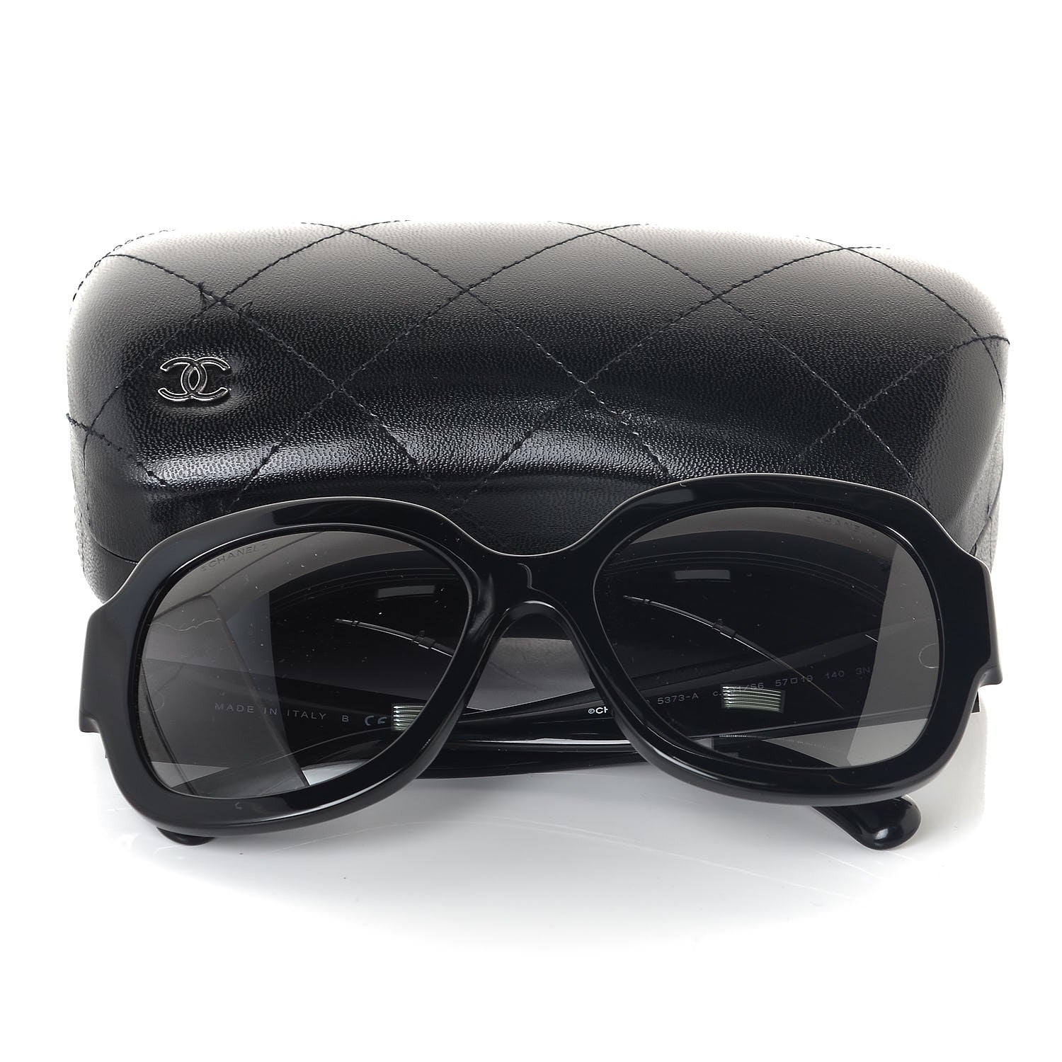 Chanel CC Sunglasses 5373 Black 341129 – FASHIONPHILE