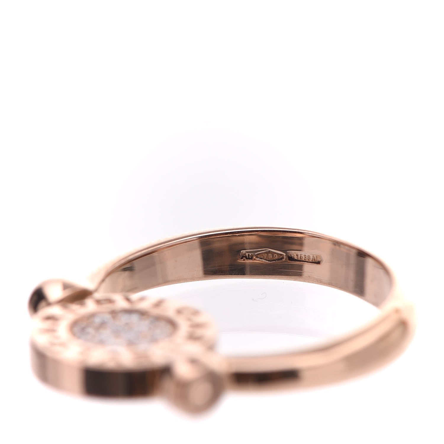 Bulgari BVLGARI 18K Rose Gold Diamond Mother of Pearl Bvlgari Bvlgari Ring 46.5 5 7 of 9