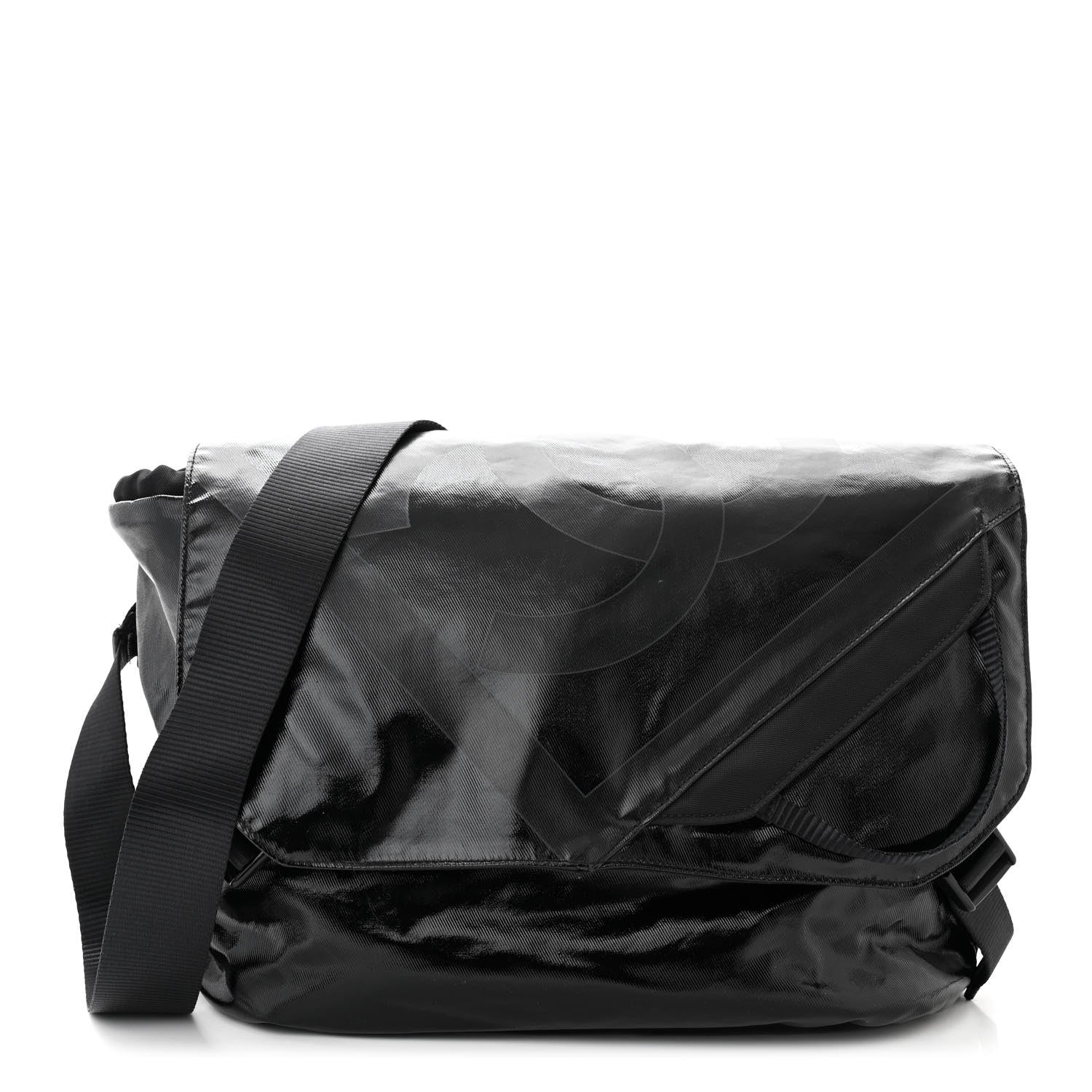Chanel Coated Canvas Sport Messenger Black 1 of 10