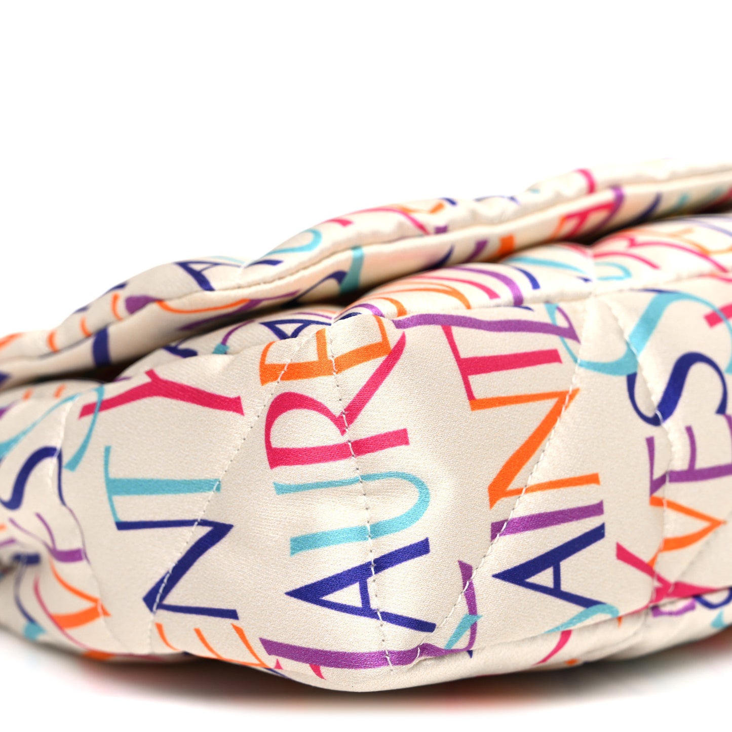 Silk Carre Rive Gauche Print Patchwork Monogram Medium Jamie Multicolor White