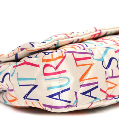Saint Laurent Silk Carre Rive Gauche Print Patchwork Monogram Medium Jamie Multicolor White 9 of 10