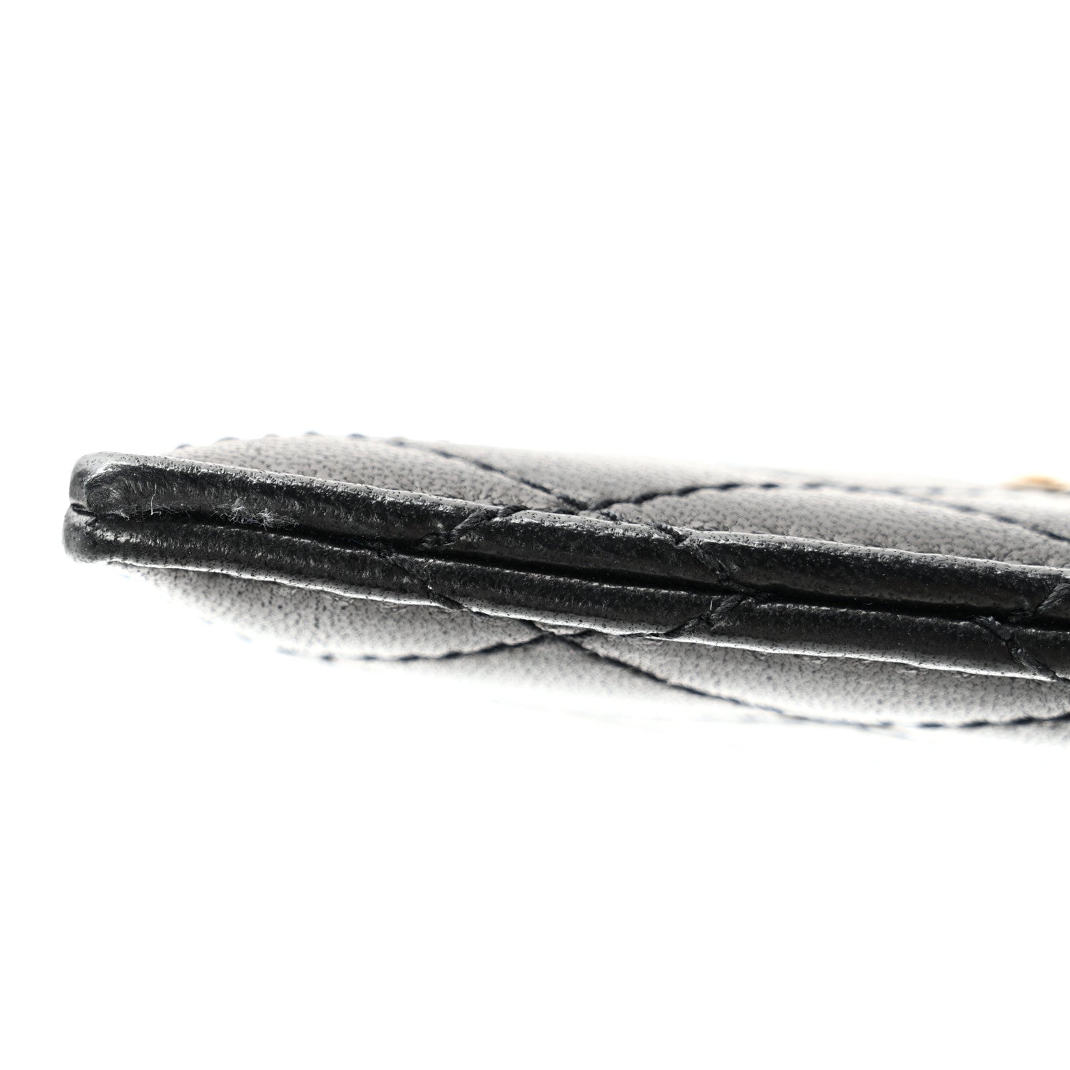 Saint Laurent Lambskin Quilted Monogram Gaby Card Case Black 8 of 10